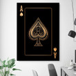 Ace Of Spades Gold Motivational Positive Matte Canvas-11x14in