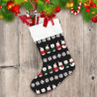 Baby Snowman And Christmas Snowflake On Black Background Christmas Stocking Christmas Gift