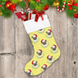 Cute Bulldogs And Christmas Laurels Background Christmas Stocking Christmas Gift