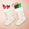 Christmas Background With Golden Branches And Berries Christmas Stocking