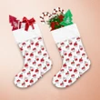 Red And White Cream Cupcakes On White Background Christmas Stocking