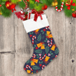Christmas Bells Berries And Candy Cane Christmas Stocking