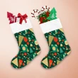 Modern Christmas Decorations And Geometric Shapes In 80s Style Christmas Stocking