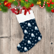 Christmas Snowflakes And Wolf In Ethnic Style Christmas Stocking