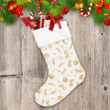 Christmas Background With Golden Branches And Berries Christmas Stocking