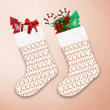 Illustrated Golden Leaves With Red Berries Pattern Christmas Stocking