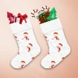 Xmas Snowmen In Santa Hats And Red Scarf Christmas Stocking
