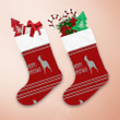 Red Style Christmas Knitted With French Bulldogs Christmas Stocking Christmas Gift