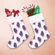 Pink Silhouette Of Cat's Paws On Mittens Pattern Christmas Stocking
