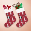 Theme Christmas Penguin Hares Lollipop And Sock For Gifts Christmas Stocking