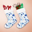 Spending Holidays In Mountain And Snowflakes Mittens Christmas Stocking