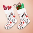 Merry Christmas Penguins Red Balloon And Candy Christmas Stocking
