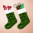 Winter Christmas With Trees Mountains And Houses Christmas Stocking