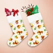 Cute Brown Bear Horse Toys Bell And Drum Christmas Stocking