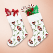 Tree Branchs And Nutcracker Drawing On White Background Christmas Stocking