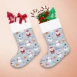 Chrismas Snowman Holly Berry Candy And Santa Christmas Stocking