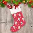 Theme Christmas Cute Polar Bear And Colorful Typography Christmas Stocking