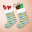 Colored Gnomes Cartoon Characters Doodle Pattern Christmas Stocking