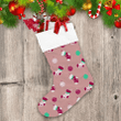 Christmas Socks And Balls On Pink Background Christmas Stocking
