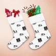 Black Scooter Delivery And Post Truck Icon On White Background Christmas Stocking