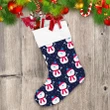 Christmas Happy Snowman With Hat And Scarf Christmas Stocking Christmas Gift