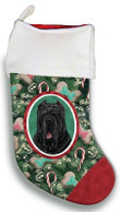 Ideal Neopolitan Mastiff Cropped Christmas Stocking Christmas Gift Red And Green Tree Candy Cane