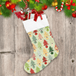 Colorful Christmas Trees In Pots Christmas Stocking