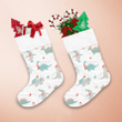 Pastel Color Cute Christmas Dinos And Stars Christmas Stocking