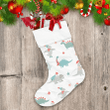 Pastel Color Cute Christmas Dinos And Stars Christmas Stocking