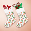 Mini Dot Christmas Tree And Nutcracker Illustration Christmas Stocking