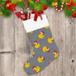 Cute Baby Duckling In Red Christmas Santa Hat Christmas Stocking