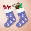 Chirstmas Snowman Fir Trees And Snowflakes Christmas Stocking