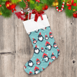 Merry Christmas Winter Cute Penguin And Tree In Hand Christmas Stocking