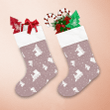 Tiny Triangle Symbols And Toy Train Pattern Christmas Stocking