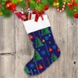 Christmas Trees With Toys And Snowflakes Christmas Stocking