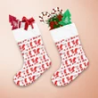 Red Sock With Specks Christmas Tree And Snowflake Christmas Stocking