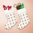 Holly Leaves Berries And Yellow Bells Xmas Decorations Christmas Stocking