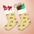 Brown Black Dachshund Snowflakes And Santa Hat Christmas Stocking