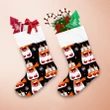 Merry Christmas Cute Bears In Winter Clothes With Hot Coffee Cup Christmas Stocking