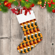 Christmas Boots And Socks On Yellow Background Christmas Stocking