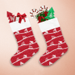 Red And White Roads Cars Christmas Tree Illustration Christmas Stocking
