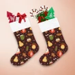 Hot Chocolate Cups Fruits Cut In Half And Cakes Christmas Stocking