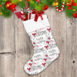 Funny Dog Winter Is Coming On White Christmas Stocking