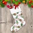 Hand Painted Funny Pig Elf Gnomes Pattern Christmas Stocking