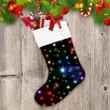 Christmas Winter Background In Rainbow Colors Christmas Stocking