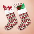 Cartoon Cute Doodle In The Form Of Red Mittens Christmas Stocking