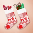 Christmas Red And White Decoration With Horse Christmas Stocking Christmas Gift