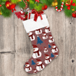 Christmas Hat Snowman And Tree Christmas Stocking