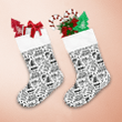 Black And White Holidays Doodle Holidays Gnomes With Love Christmas Stocking