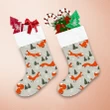 Amazing Winter Holiday Gorgeous Foxes Trees And Snowflakes Christmas Stocking